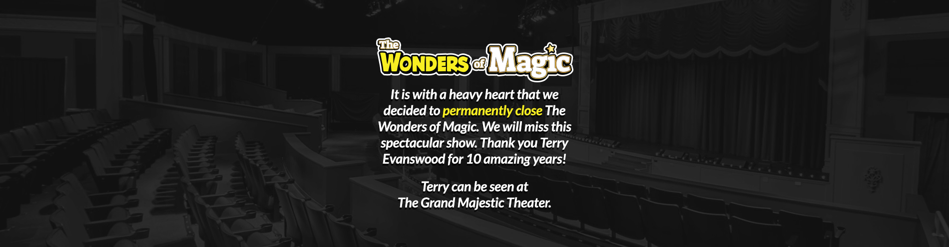 The Wonders of Magic Closed Header